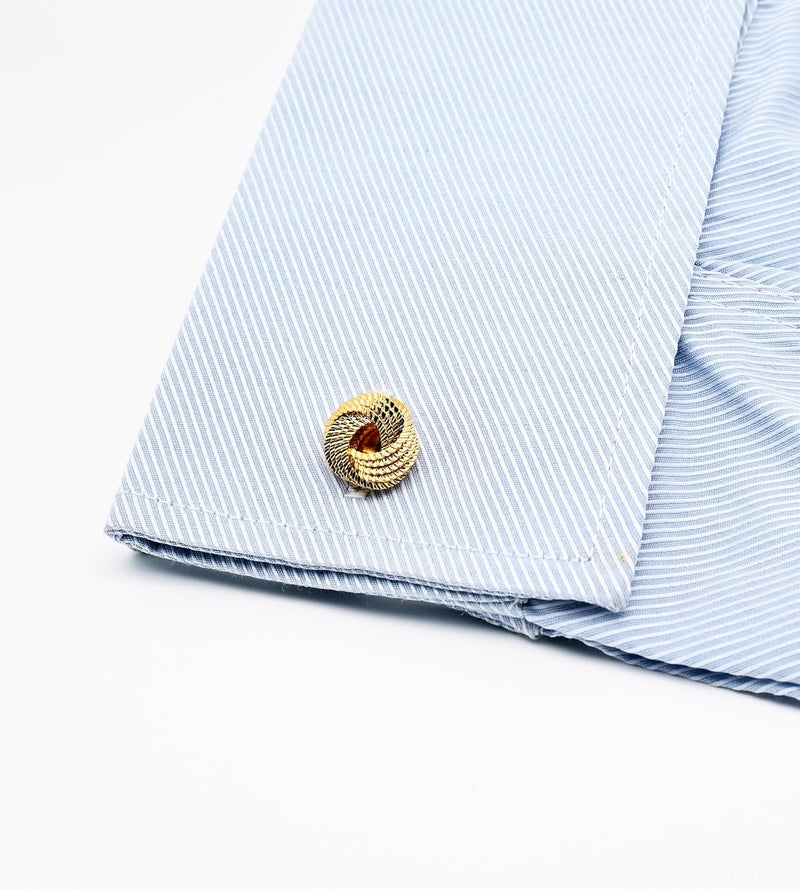 Jonwo Hollow Out Twist Knot Shape Men's Cufflinks In Gift Case Silver / 14K Gold Plated Cufflinks for Men Jewelry for Wedding Party Business Birthday Anniversary Dress - Image 3